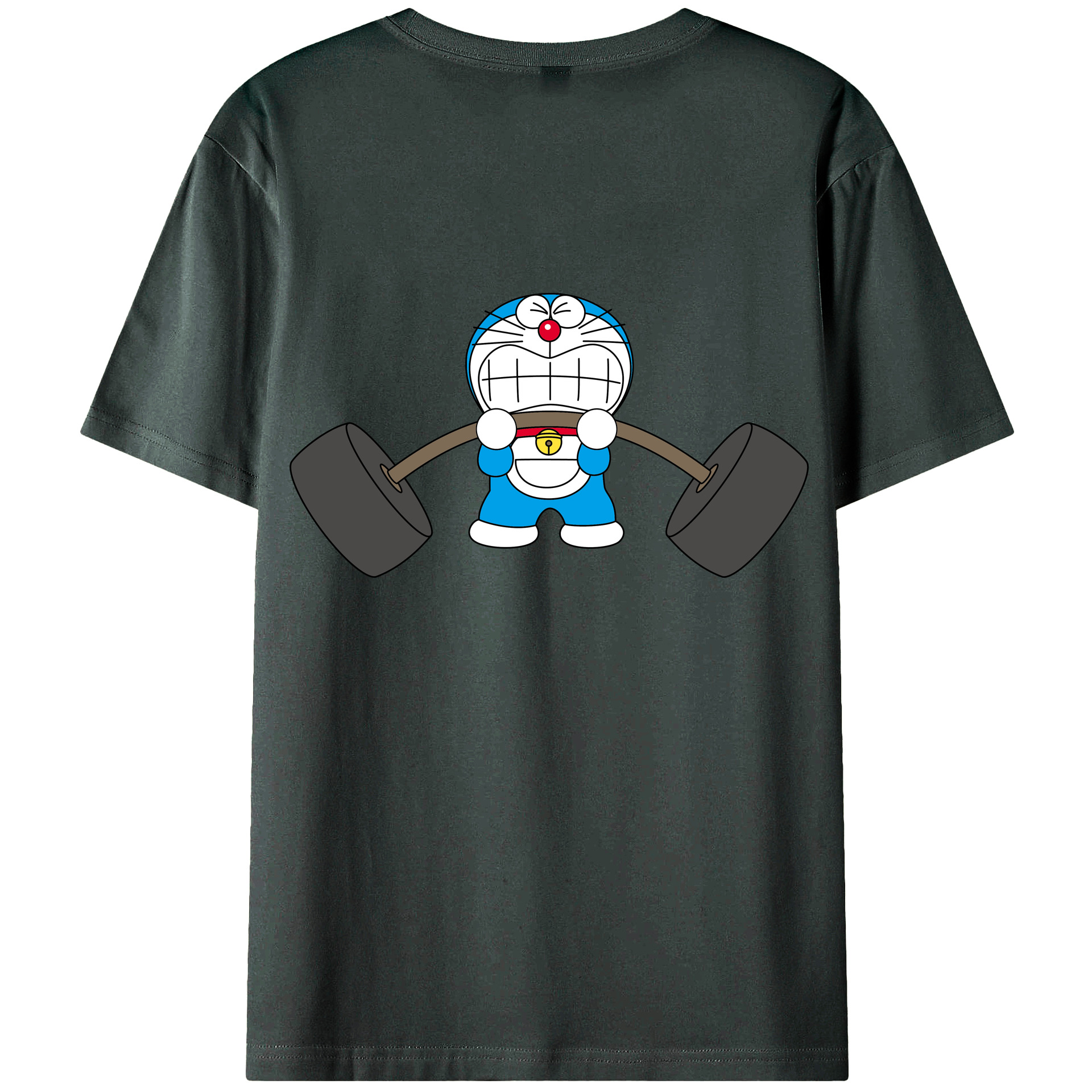 （画像用） ドラえもん Doraemon 綿100％ メンズ半袖Tシャツ（バックプリント） 通気性